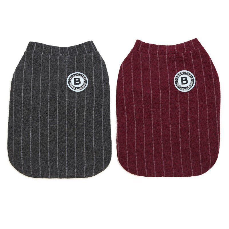 Dog Clothes For Small Dogs Winter French Bulldog Coat Dog Costume Chihuahua Puppy Stripe Baseball Sport Hoodies Jacket